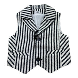 Manuel & Frank Gilet Tinta Unita con Fantasia A Righe per Neonato MF5034I BIANCO/BLU MANUEL & FRANK 