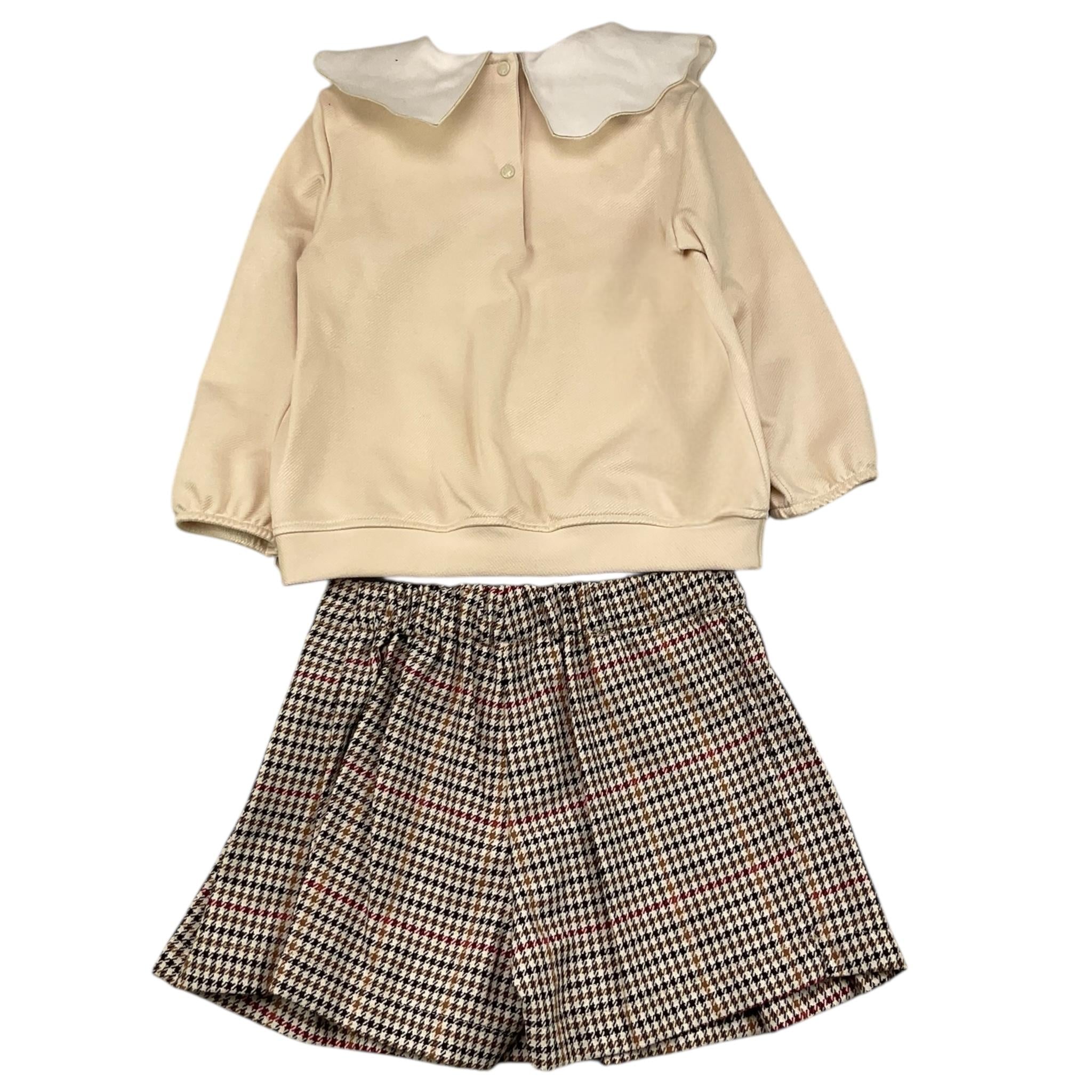 BARCELLINO completo 2 pezzi camicia-shrt Panna per Neonata 115708 PANNA BARCELLINO 