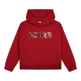 MICHAEL KORS felpa chiusa con cappuccio tinta unita  Rosso per Bambina R30150 ROSSO MICHAEL KORS 