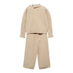 ABEL & LULA completo 2 pezzi maglia-pantalone tinta unita Beige per Bambino 5721 BEIGE ABEL & LULA 
