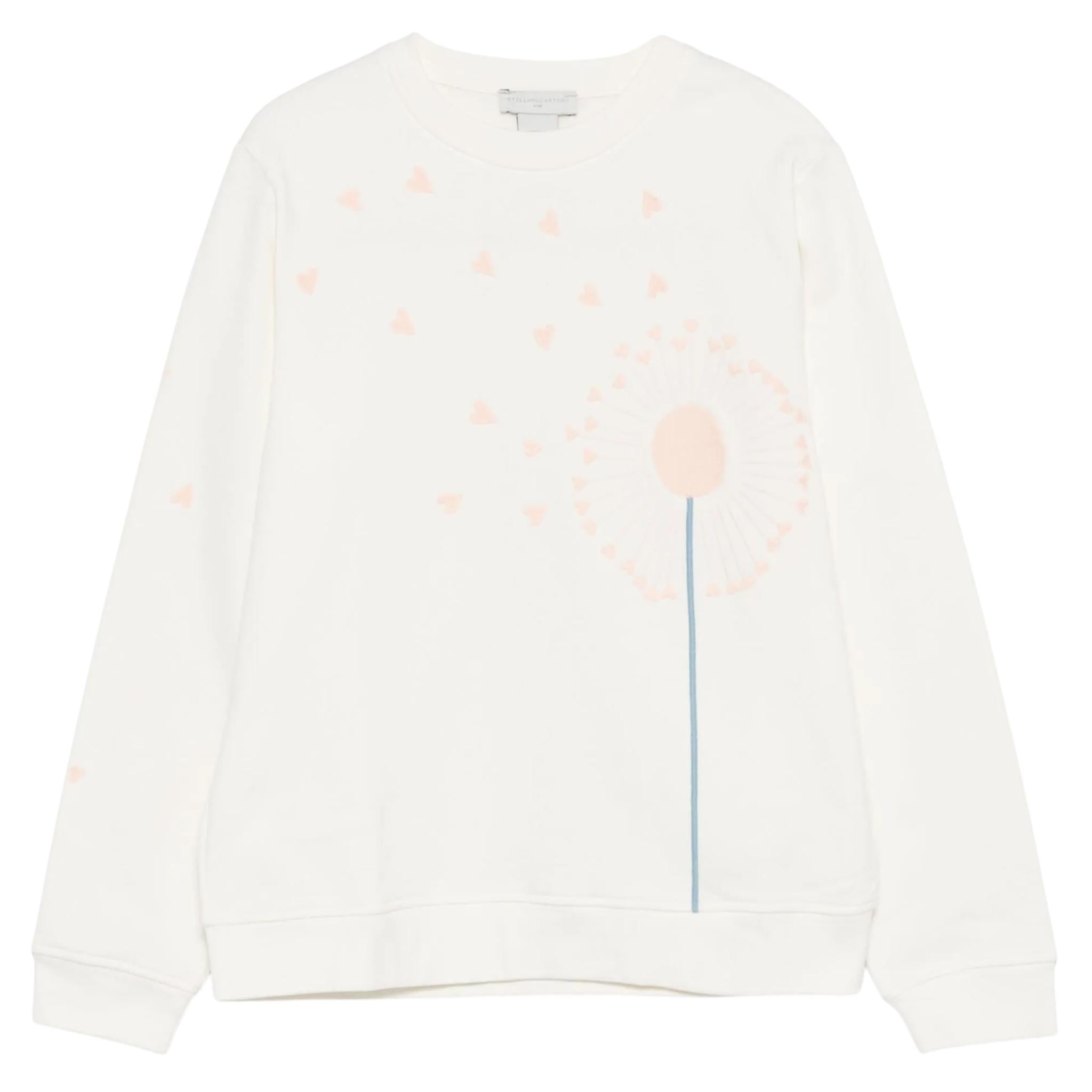STELLA McCARTNEY felpa chiusa girocollo tinta unita Bianco per Bambina V4A80J BIANCO STELLA McCARTNEY 