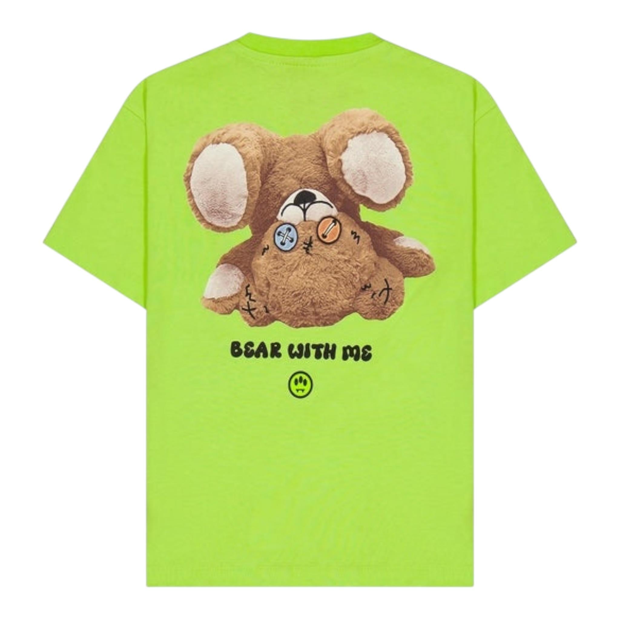 Barrow Kids T-Shirt Girocollo Tinta Unita con Stampa per Bambino 5BKJUTH029 VERDE BARROW KIDS 