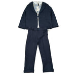 Gastone Completo 4 Pezzi Giacca-Camicia-Pantalone-Papillon-Papillon per Neonato G1467A BLU GASTONE 