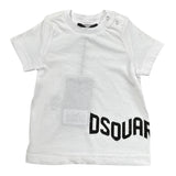 Dsquared2 T-Shirt tinta unita con Stampa Bianco per Neonato DQ2138 BIANCO DSQUARED2 