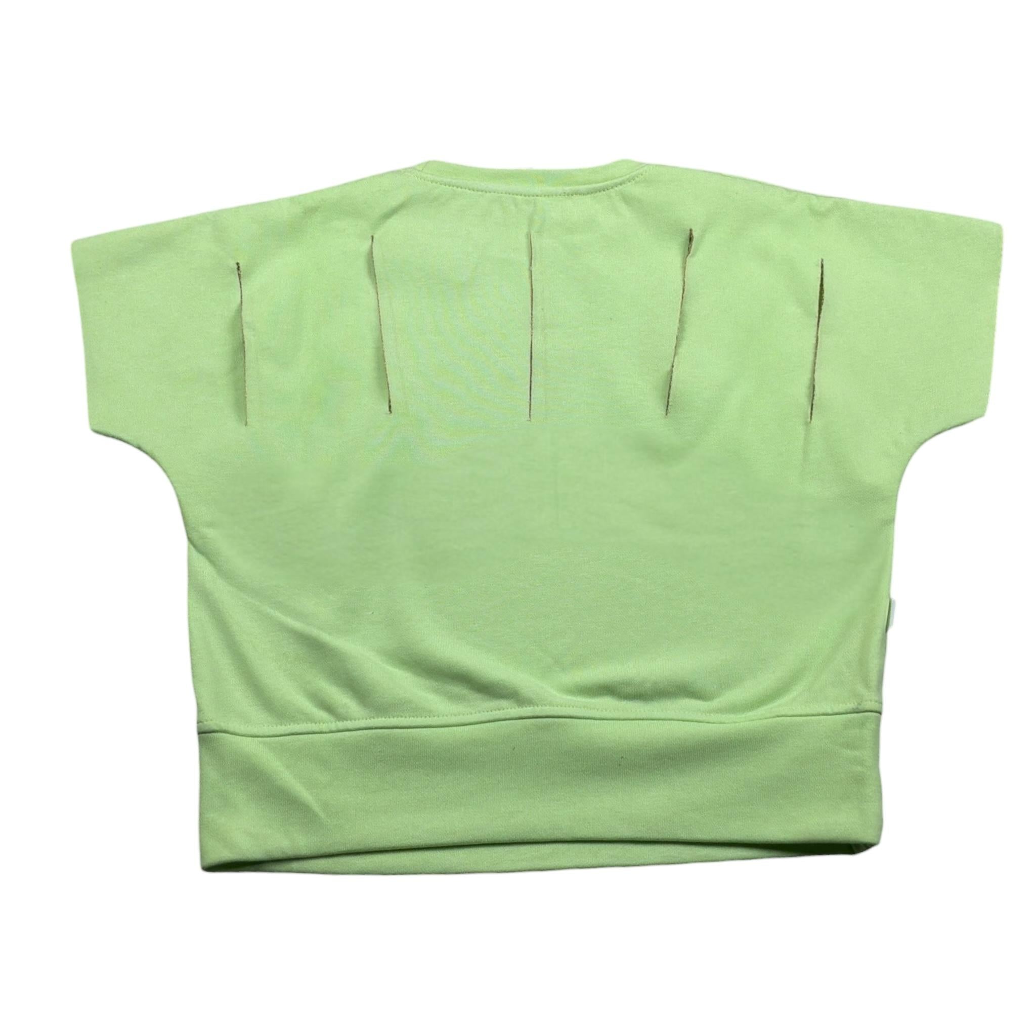 Jijil T-Shirt tinta unita con Strappi Verde per Bambina JJE23FP062 VERDE JIJIL 