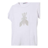 PATRIZIA PEPE t-shirt girocollo tinta unita brillantinato Bianco per Bambina 7M0819 BIANCO PATRIZIA PEPE 