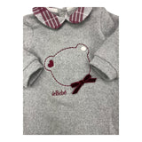 LE BEBE' tutina tinta unita con fantasia a righe Grigio per Neonata LBG6119 GRIGIO LE BEBE' 