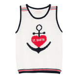 Saint Barth Top Giromanica con Ricami per Bambina ISADORA PANNA SAINT BARTH 