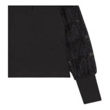 PATRIZIA PEPE felpa tinta unita girocollo con maniche ricamate Nero per Bambina NDKFK NERO PATRIZIA PEPE 
