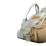 Raffaella Borsa In Paglia Tinta Unita con Applicazioni per Bambina PANAMA GIALLO RAFFAELLA 