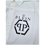 Philipp Plein Camicia Manica Lunga tinta unita con Stampa Bianco per Bambino 2MC001 BIANCO PHILIPP PLEIN 