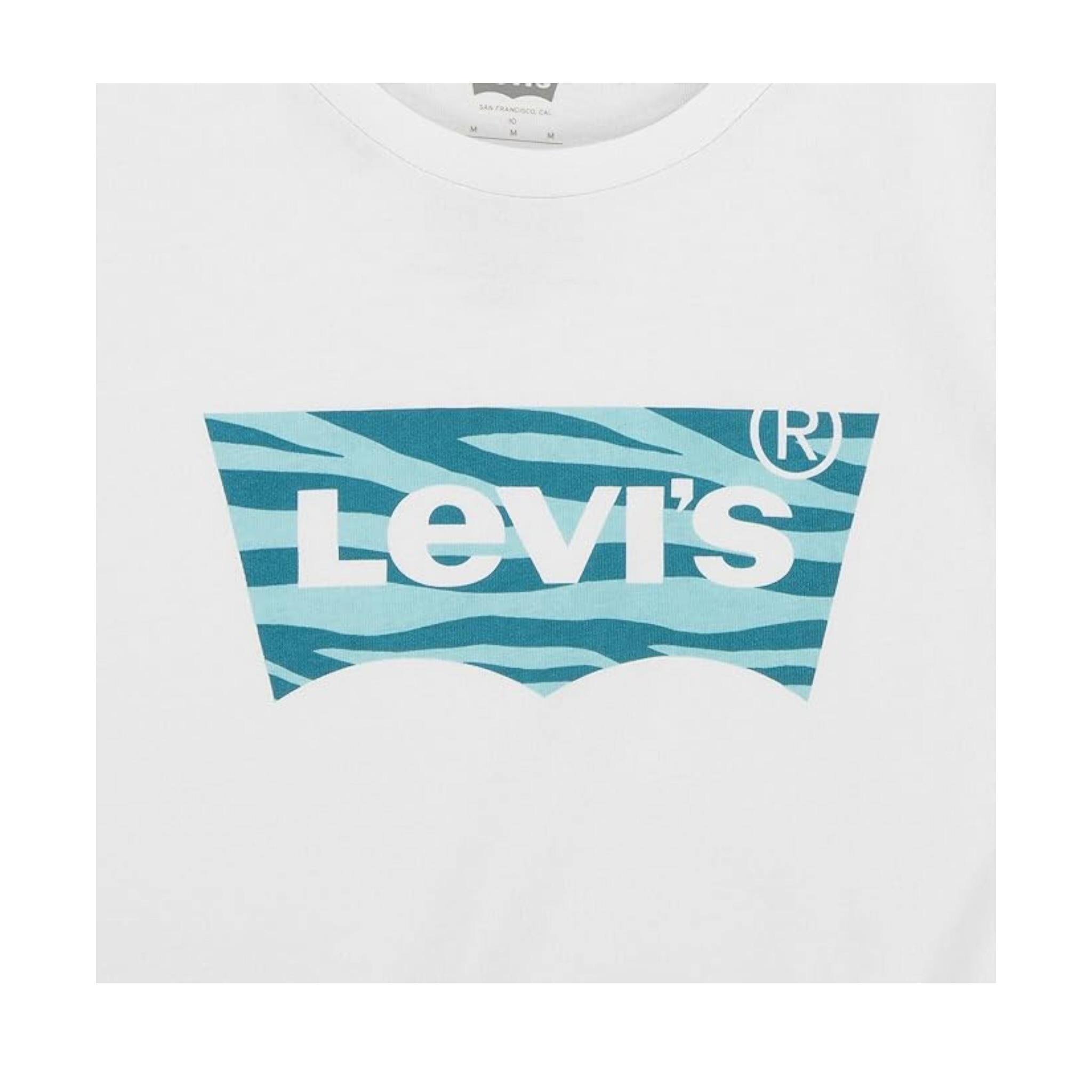 Levi'S T-Shirt Girocollo tinta unita con Stampa Bianco per Bambino 4EJ137 BIANCO LEVI'S 