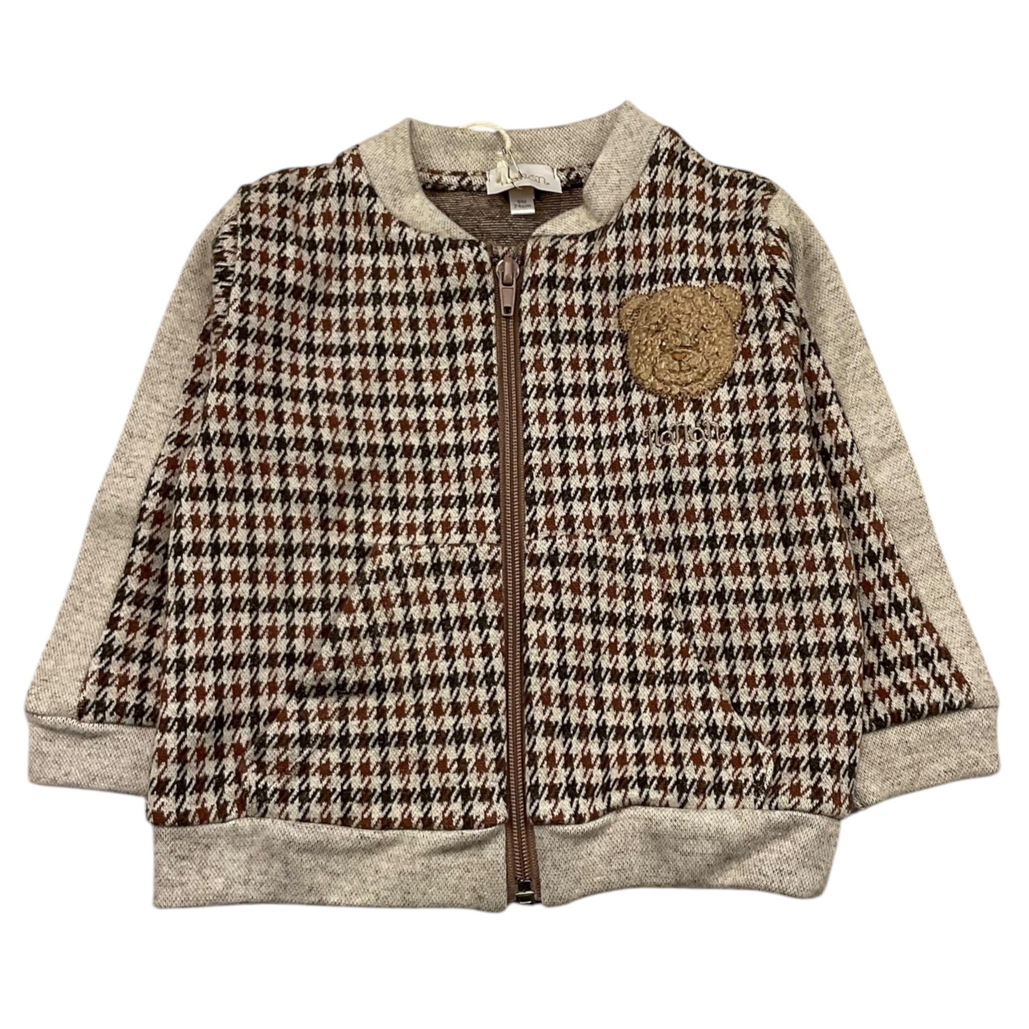 M+E' felpa con zip stampa fantasia Beige per Neonato I24145 BEIGE M+E' 