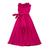 Illiana Tua Vollarm-Einfarbig mit Fuchsia-Rüschen für Mädchen