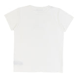 Balmain T-Shirt Rundhalsausschnitt Einfarbig Mit Kontrast-Print Creme Für Mädchen