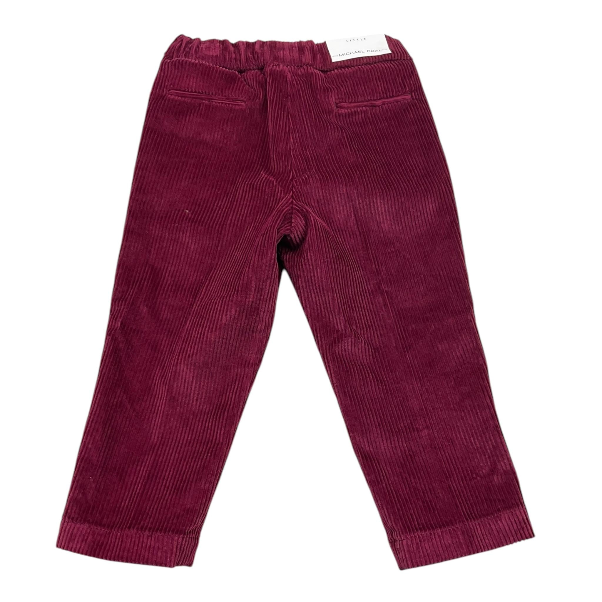 MICHAEL COAL pantalone tinta unita a costine Bordeaux per Bambino 020171 BORDEAUX MICHAEL COAL 