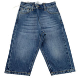 Costumein Jeans Einfarbig Mit Verstellbarem Bund Blau Für Jungen