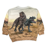 Molo Sweatshirt geschlossen Rundhals Dinosaurier-Print Beige für Neugeborene
