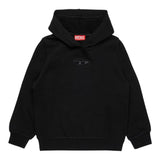 Diesel Felpa Tinta Unita con Cappuccio per Bambina J02014 NERO DIESEL 