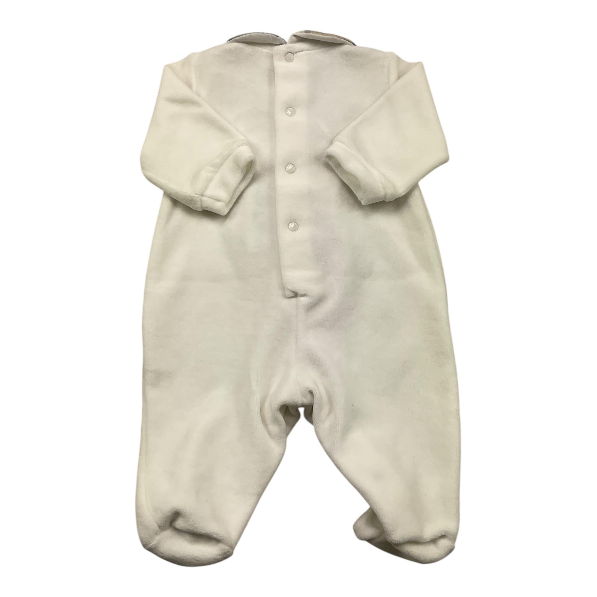 BARCELLINO tutina manica lunga in ciniglia Bianco per Neonato 105101 BIANCO BARCELLINO 