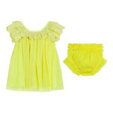 Billieblush Baby Mädchen Einfarbiges Kleid-Gelb Culotte Set
