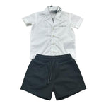 John Richmond Completo 2 Pezzi Camicia-Bermuda Bicolore per Neonato RIP26076CE BIANCO/NERO JOHN RICHMOND 