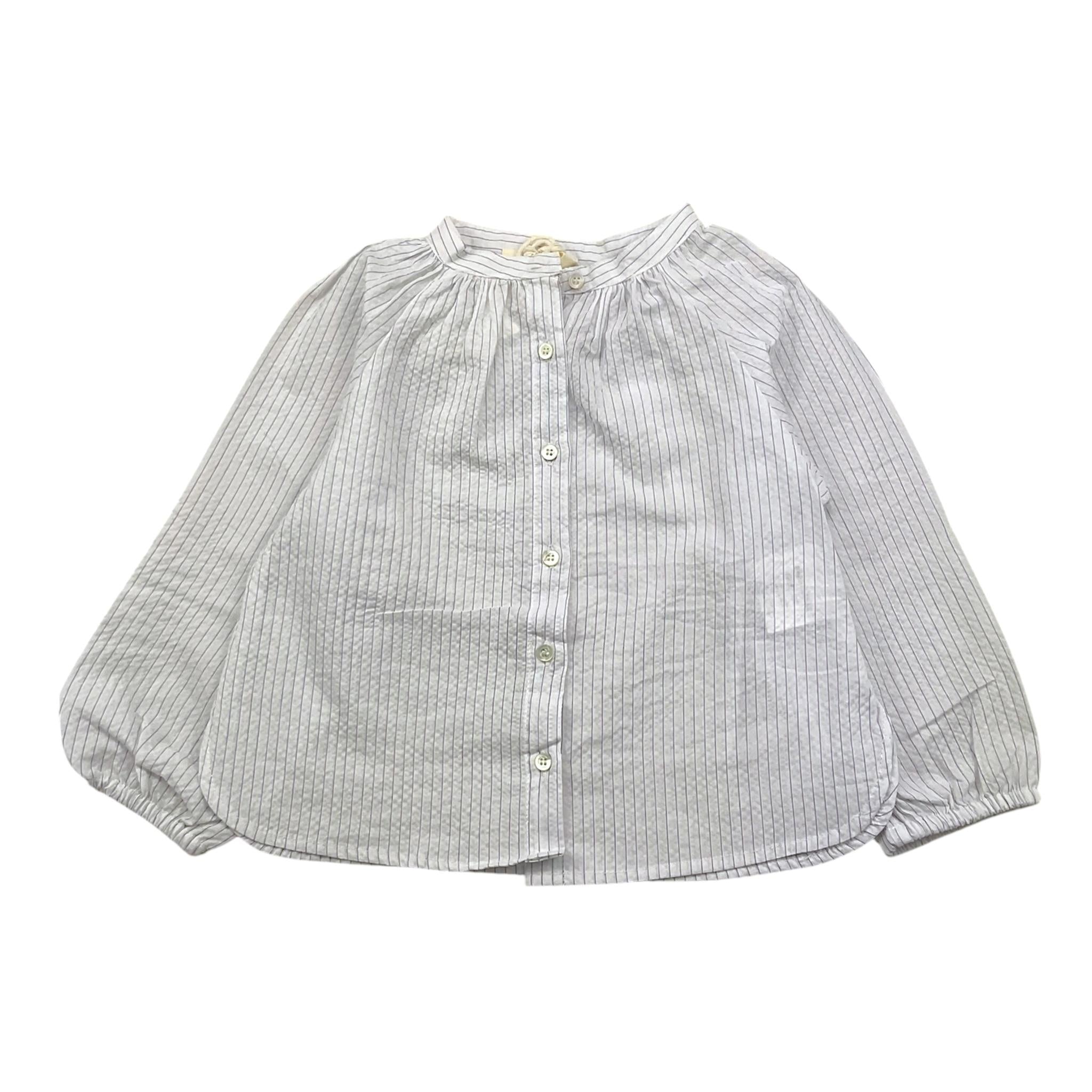 Babe & Tess Camicia Tinta Unita con Fantasia A Righe per Neonata 03518037N BIANCO BABE & TESS 