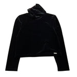 LIU JO shirt tinta unita in velluto coll alto Nero per Bambina GF4178 NERO LIU JO 