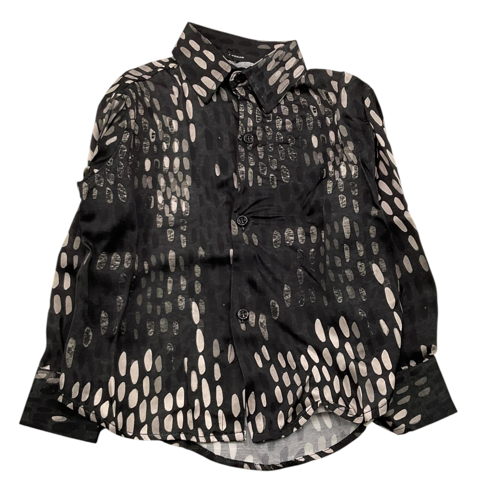 I'M BRIAN camicia manica lunga stampa fantasia Nero per Bambino CA3106J NERO I'M BRIAN 