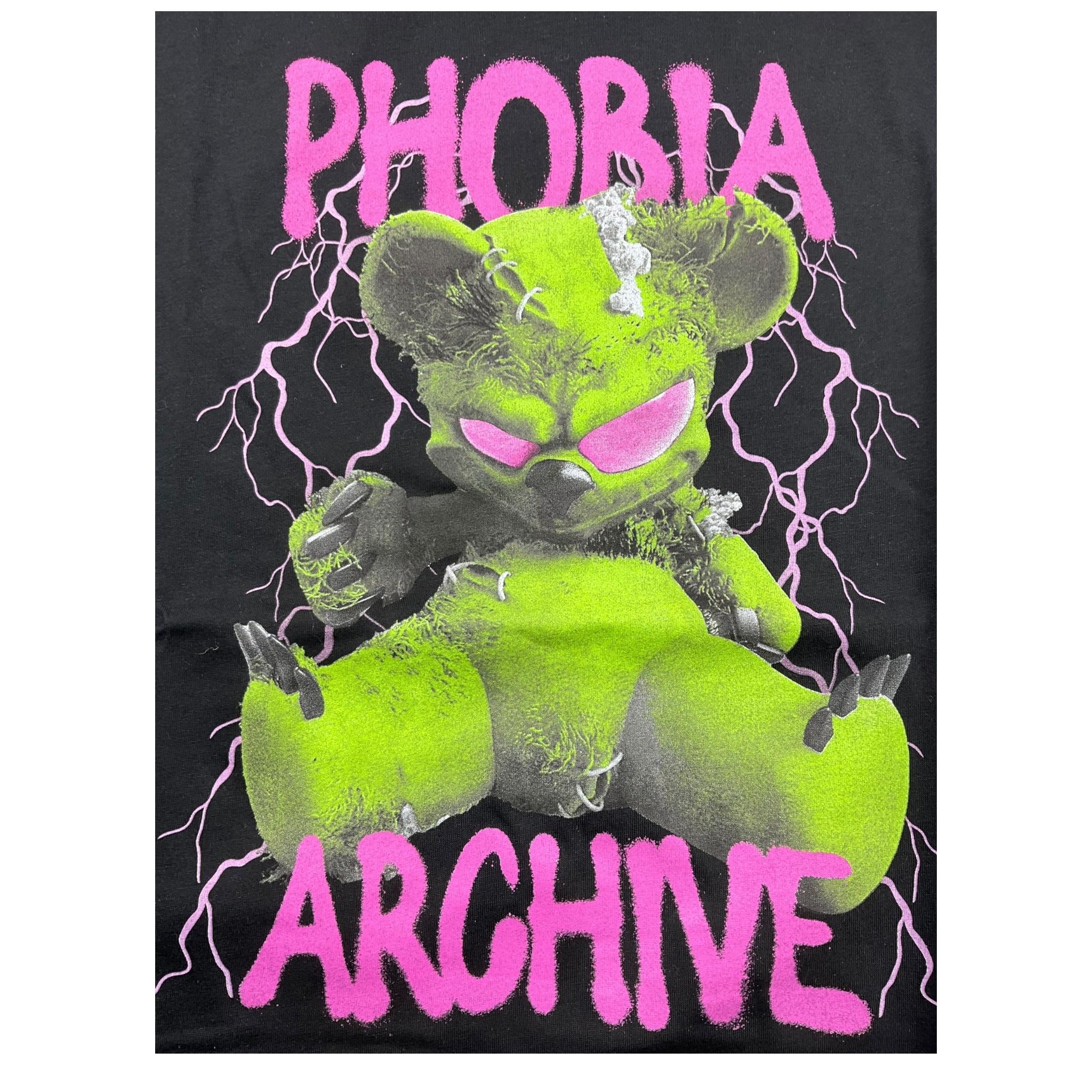 PHOBIA ARCHIVE t-shirt tinta unita girocollo con stampa Nero per Bambino PHK00669 NERO PHOBIA ARCHIVE 