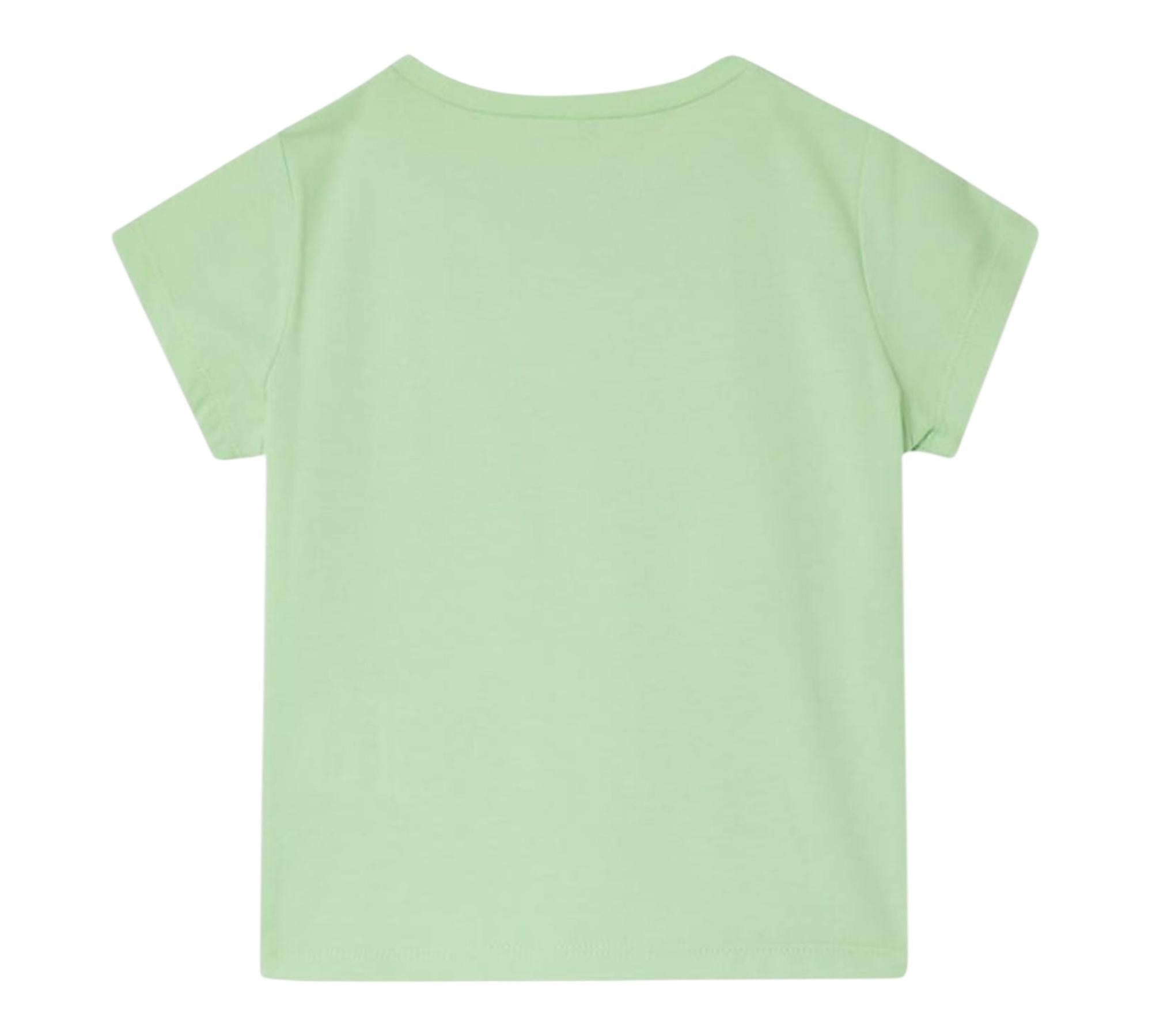 Liu Jo T-Shirt Girocollo Tinta Unita con Brillantini per Bambina KA5081XX VERDE LIU JO 