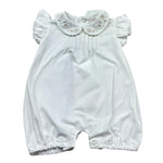 Le Bebe Pagliaccetto Mezza Manica Tinta Unita per Neonata LBG6308 BIANCO LE BEBE 