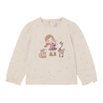 MAYORAL shirt girocollo tinta unita con stampa Beige per Neonata 2049X BEIGE MAYORAL 