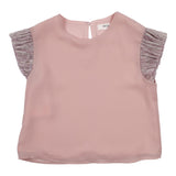 Vicolo Einfarbiges Rosa Halbarm-Shirt für Mädchen