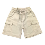 Le Bebe' Bermuda, einfarbig, elastische Taille, Creme für Neugeborene