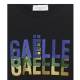 GAELLE felpa chiusa girocollo tinta unita con stampa glitterata Nero per Bambina 2741F00341XX NERO GAELLE 