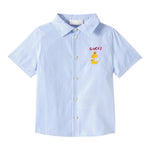 Gucci Camicia Mezza Manica Fantasia Quadretti per Neonato 810887 BIANCO/BLU GUCCI 