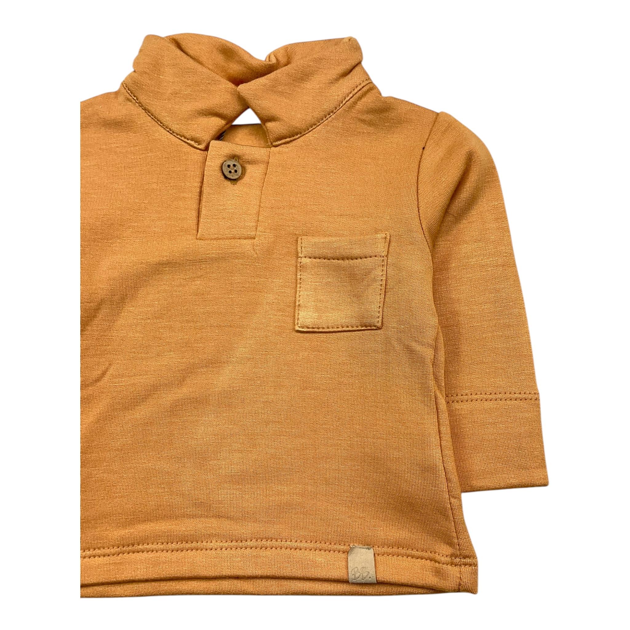 BAMBOOM+BABIES polo manica lunga tinta unita cn taschino Senape per Neonato 7044 SENAPE BAMBOOM+BABIES 