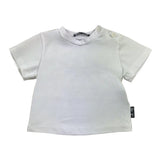 Never Too White – Einfarbiges T-Shirt mit Rundhalsausschnitt für Babys