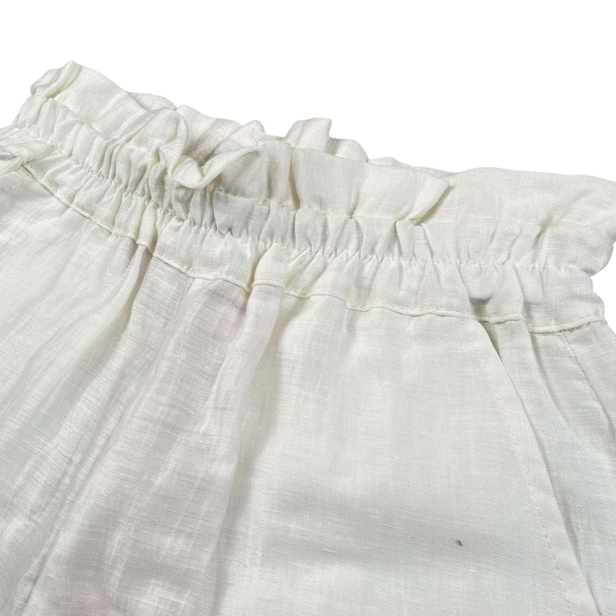 Kaos Short Tinta Unita con Elastico In Vita per Bambina KS193 BIANCO KAOS 