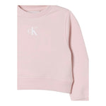 CALVIN KLEIN felpa girocollo tinta unita con logo Rosa per Bambina IG0IG02639 ROSA CALVIN KLEIN 