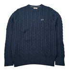 Sun68 Maglia Girocollo Tinta Unita con Logo per Bambino K35315 BLU SUN68 