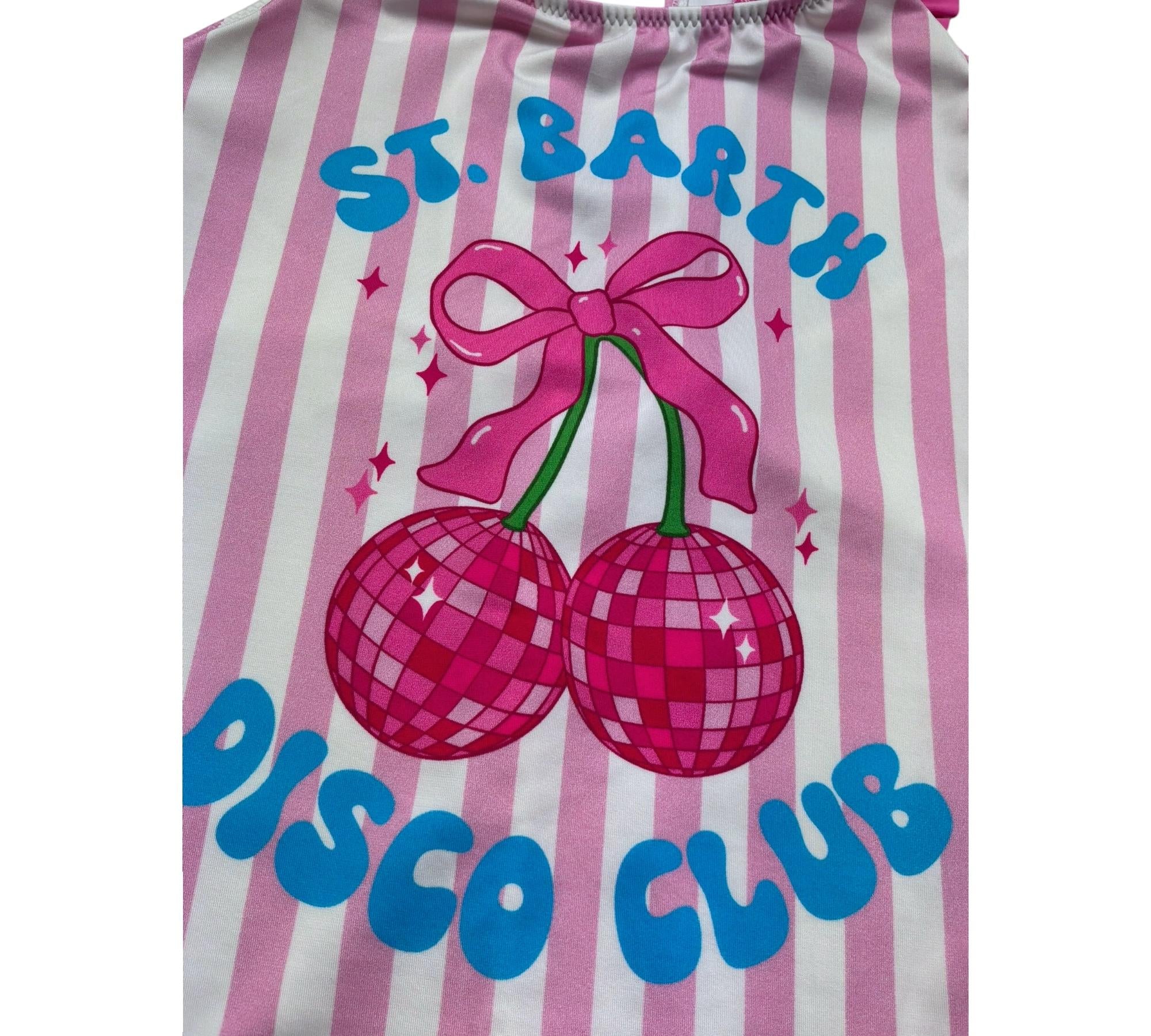 Saint Barth Costume Intero Fantasia A Righe per Bambina CAROL BIANCO/ROSA SAINT BARTH 