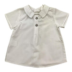 Barcellino Camicia Tinta Unita Mezza Manica per Neonato 9059 BIANCO BARCELLINO 