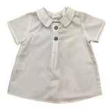 Barcellino Camicia Tinta Unita Mezza Manica per Neonato 9059 BIANCO BARCELLINO 