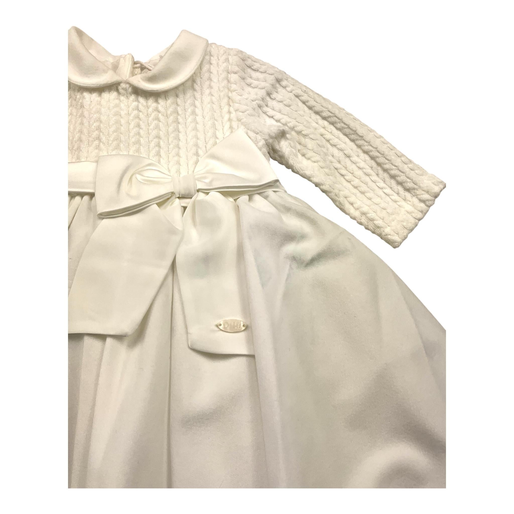 DILU' abito manica lunga tinta unita Bianco per Neonata I2224ML BIANCO DILU' 