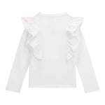 GUESS shirt girocollo tinta unita con rouches Bianco per Neonata K4YI30K6YW4X BIANCO GUESS 