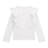 GUESS shirt girocollo tinta unita con rouches Bianco per Neonata K4YI30K6YW4X BIANCO GUESS 