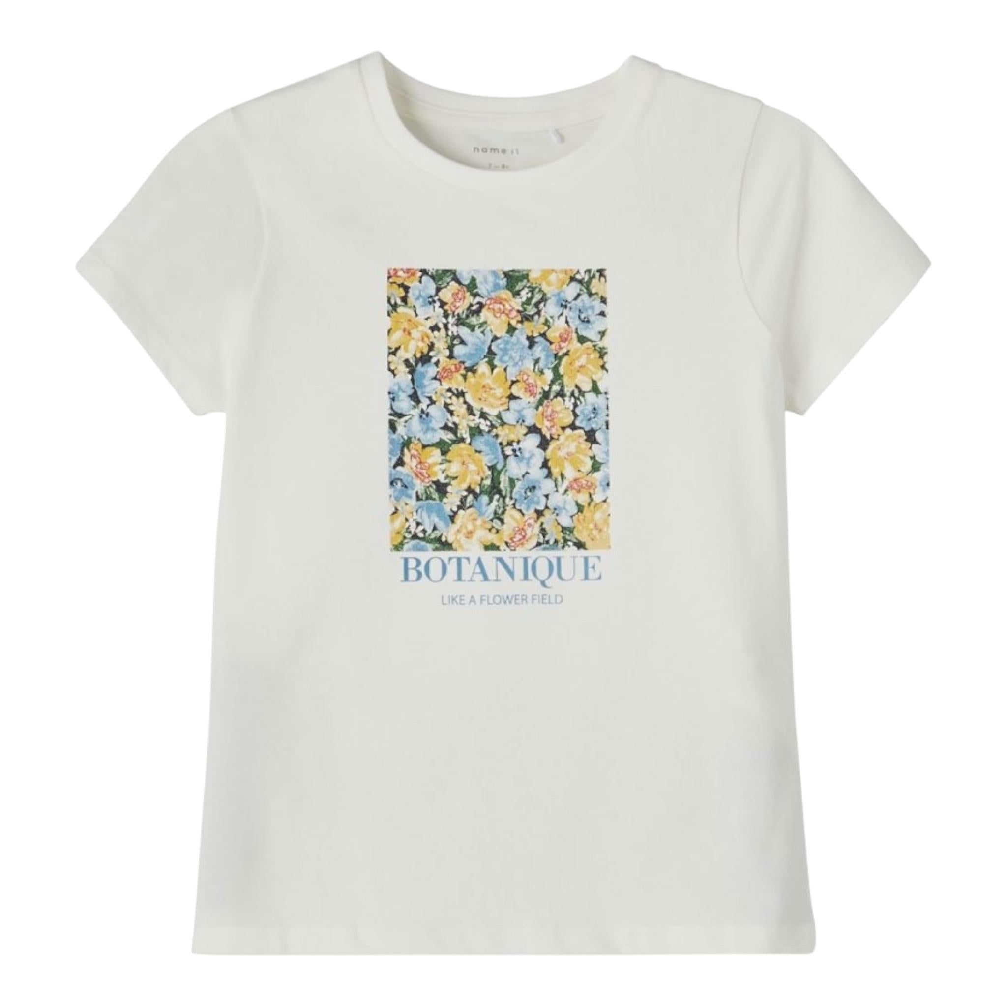 Name It T-Shirt tinta unita con Stampa Bianco per Bambina 13201193 BIANCO NAME IT 