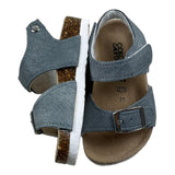 Colors Of California Einfarbige Sandalen mit Kontrastsohle Blau für Neugeborene